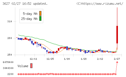 テクミラホールディングスチャート