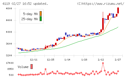 日本ピグメントホールディングスチャート