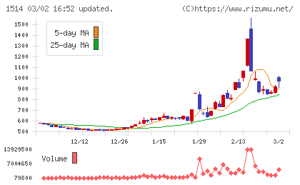 住石ホールディングスチャート