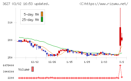 テクミラホールディングスチャート