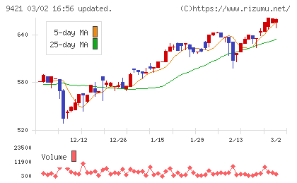 エヌジェイホールディングスチャート