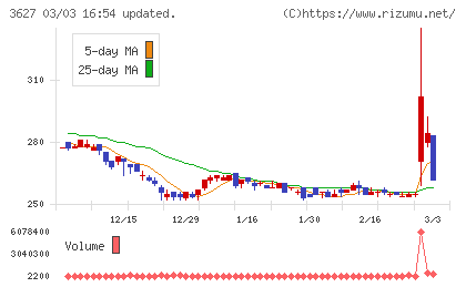テクミラホールディングスチャート