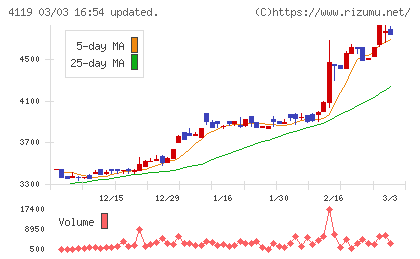 日本ピグメントホールディングスチャート