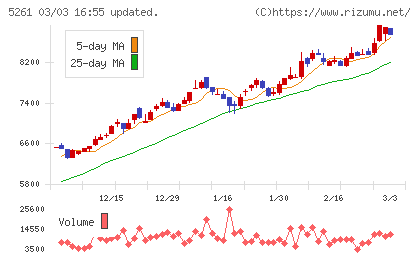 リソルホールディングスチャート