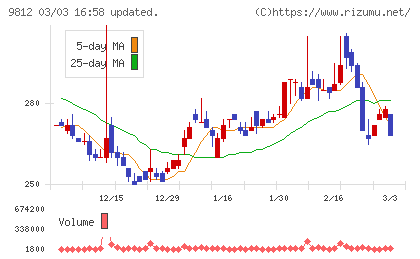 テーオーホールディングスチャート