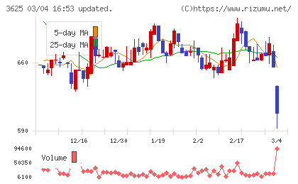 テックファームホールディングスチャート