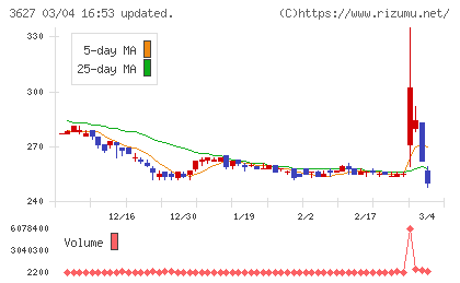 テクミラホールディングスチャート