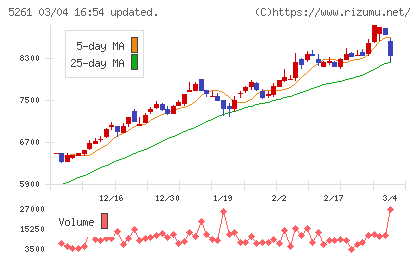 リソルホールディングスチャート