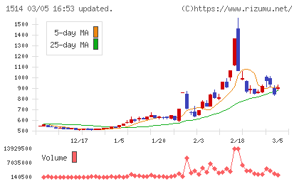 住石ホールディングスチャート