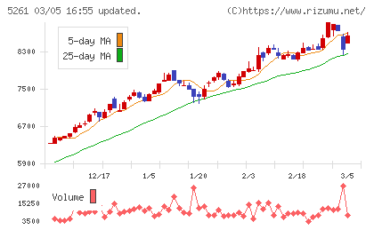 リソルホールディングスチャート