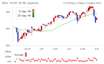 エヌジェイホールディングスチャート