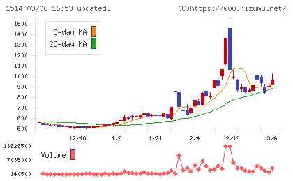 住石ホールディングスチャート