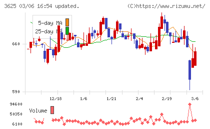 テックファームホールディングスチャート
