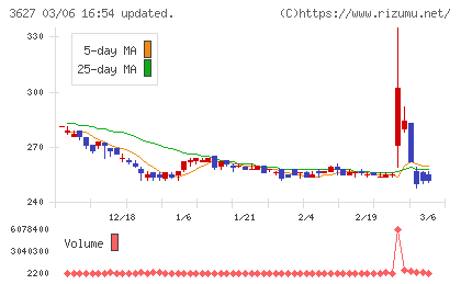 テクミラホールディングスチャート