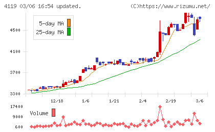 日本ピグメントホールディングスチャート