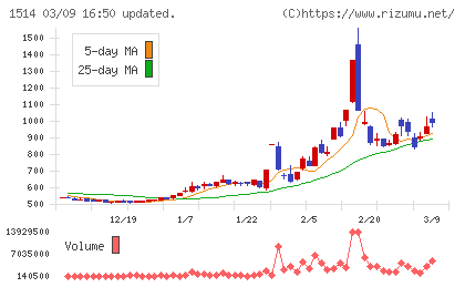 住石ホールディングスチャート