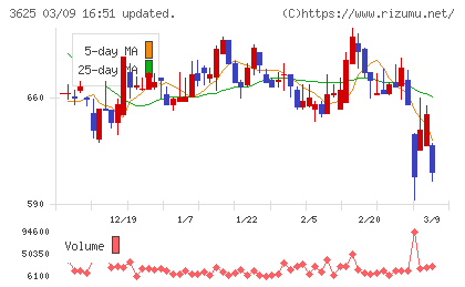 テックファームホールディングスチャート