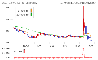 テクミラホールディングスチャート