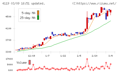 日本ピグメントホールディングスチャート