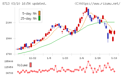 フィデアホールディングスチャート