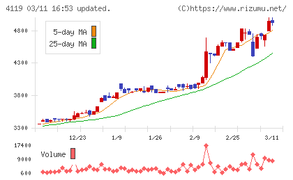 日本ピグメントホールディングスチャート