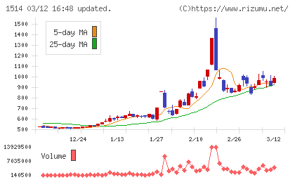 住石ホールディングスチャート