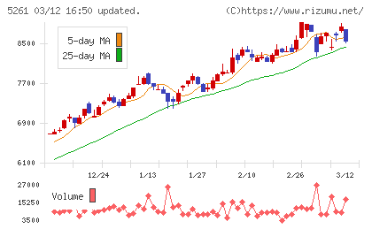 リソルホールディングスチャート