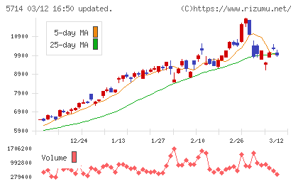ＤＯＷＡホールディングスチャート