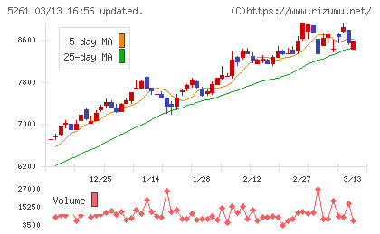リソルホールディングスチャート