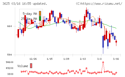 テックファームホールディングスチャート