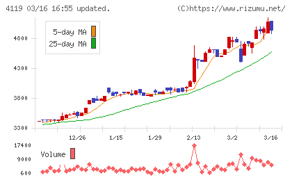 日本ピグメントホールディングスチャート
