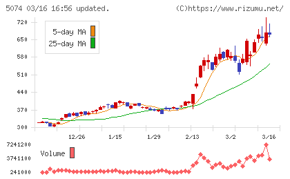 テスホールディングスチャート