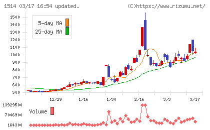 住石ホールディングスチャート