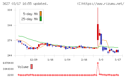 テクミラホールディングスチャート
