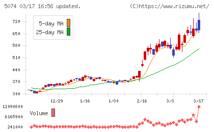 テスホールディングスチャート