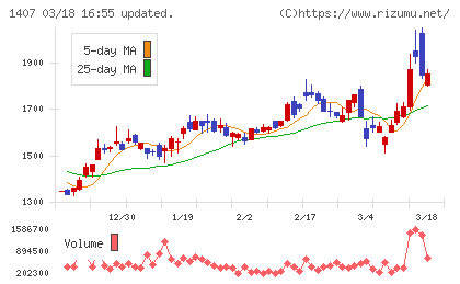 ウエストホールディングスチャート