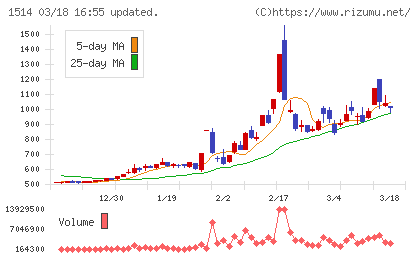 住石ホールディングスチャート