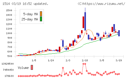 住石ホールディングスチャート