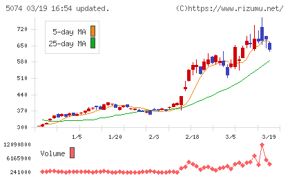 テスホールディングスチャート