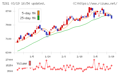 リソルホールディングスチャート