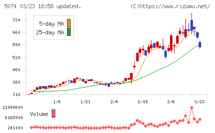 テスホールディングスチャート