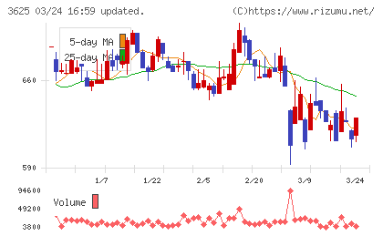 テックファームホールディングスチャート