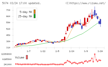 テスホールディングスチャート