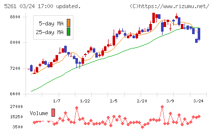 リソルホールディングスチャート