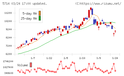 ＤＯＷＡホールディングスチャート