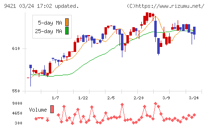 エヌジェイホールディングスチャート