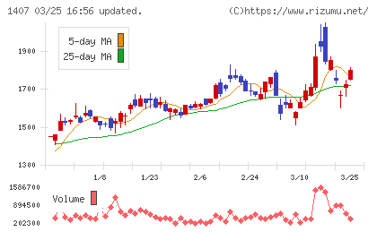 ウエストホールディングスチャート