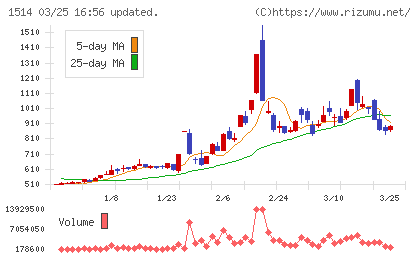 住石ホールディングスチャート