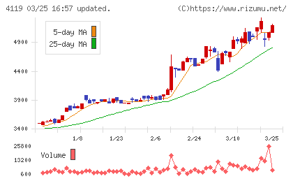 日本ピグメントホールディングスチャート