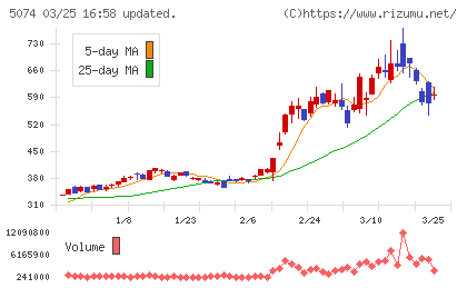 テスホールディングスチャート